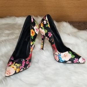 Anne Michelle floral high heels